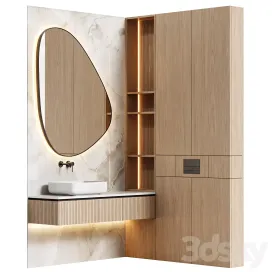 Bathroom furniture in a modern minimalist